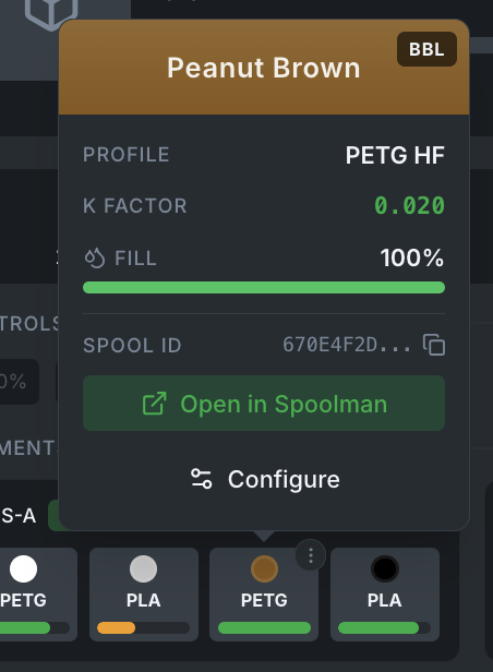 Bambuddy AMS Slot - Detailed filament info with Spoolman integration
